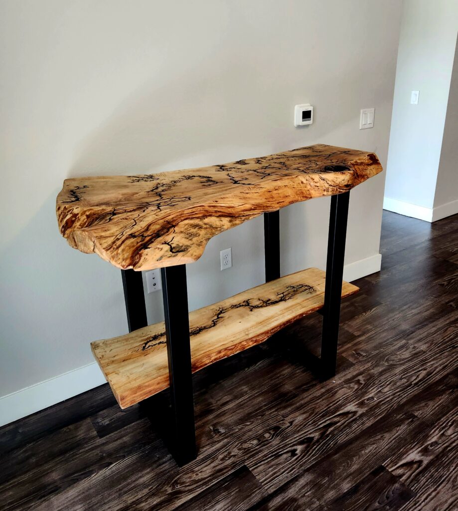 Silver Maple Entertainment Table